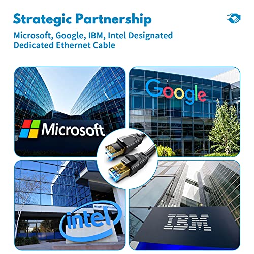 Cat 8 Ethernet Cable, 1.5Ft 3Ft 6Ft 10Ft 15Ft 20Ft 30Ft 40Ft 50Ft 60Ft 100Ft Heavy Duty High Speed Internet Network Cable, Professional LAN Cable Shielded in Wall, Indoor&Outdoor - Image 7